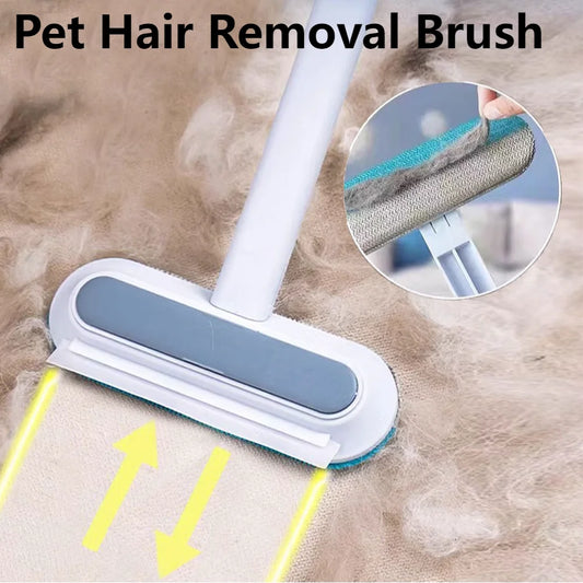 3-in-1 Pet Hair Remover Brush — Window Brush, Fur Cleaner, Long Handle, Window Cleaning Brush