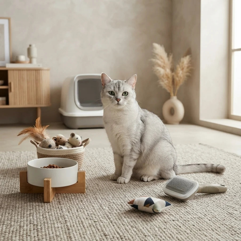 cat products & cat litter boxes, cat toys