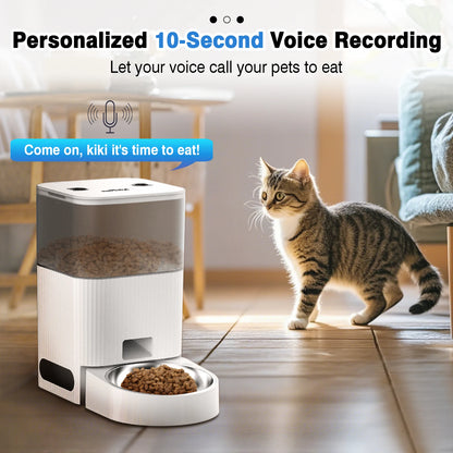Smart Automatic Cat Feeder — App Control, Timer, Locked Lid, Dual Power