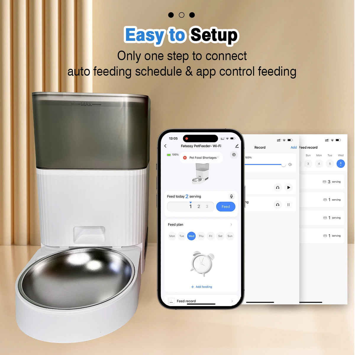 Smart Automatic Cat Feeder — App Control, Timer, Locked Lid, Dual Power