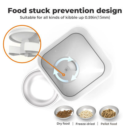 Smart Automatic Cat Feeder — App Control, Timer, Locked Lid, Dual Power