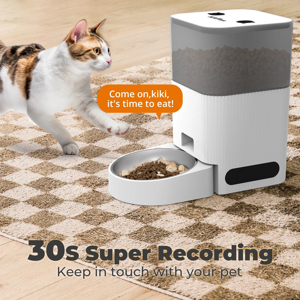 Smart Automatic Cat Feeder — App Control, Timer, Locked Lid, Dual Power