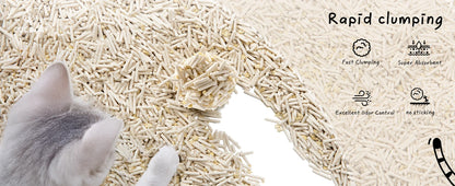 Cococat Plant-based Tofu Cat Litter - Biodegradable Clumping Litter, Dust-free and Easy Scooping, Flushable, Jasmi