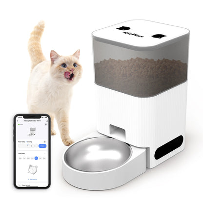 Smart Automatic Cat Feeder — App Control, Timer, Locked Lid, Dual Power