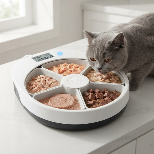Automatic Cat Wet Food Feeder cooling with timer