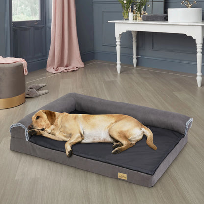 Memory Foam Dog Bed with side bolster dog bed