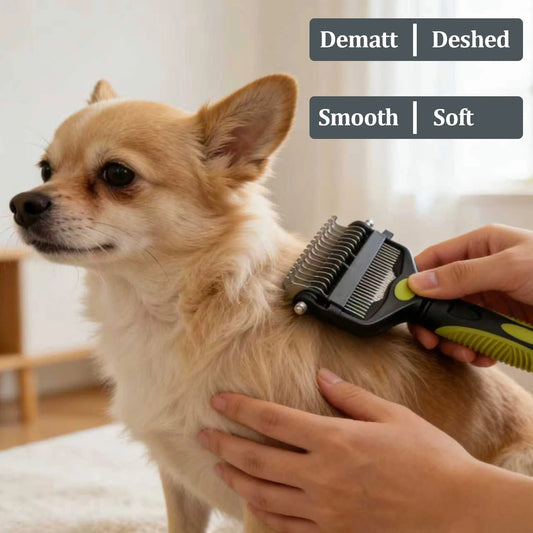 Pet Deshedding Brush cats and dogs detangling brush