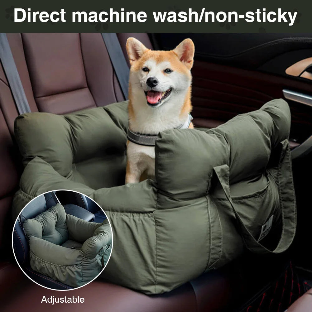 Booster Pet Car Seat with Seat Belt Pet Safe Booster Seat PP Cotton Pet Safety Car Seat Travel Carrier Bed for Small Medium Dogs