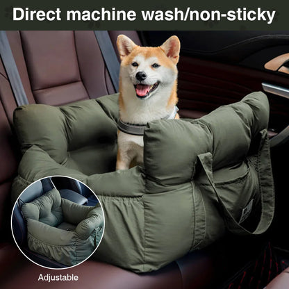 Booster Pet Car Seat with Seat Belt Pet Safe Booster Seat PP Cotton Pet Safety Car Seat Travel Carrier Bed for Small Medium Dogs