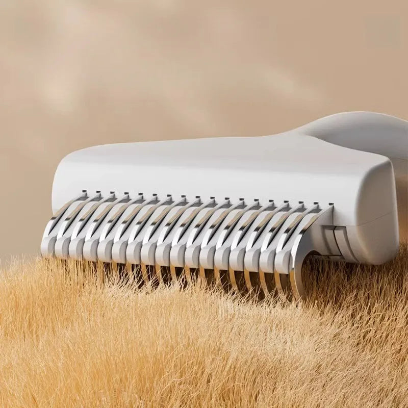 Pet Hair Removal Comb Curved Stainless Steel Teeth for Dogs Cats Detangling Brush for Long Thick Hair Professional Grooming Tool