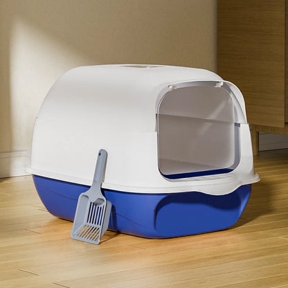 Voltsify Detachable Cat Litter Box with 180° Flip-Top & Scoop & Deodorant, 35cm W X 50 cm D X 35 cm H