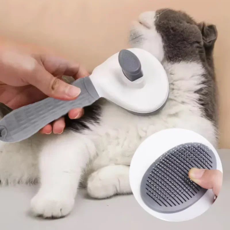 New Pet Dog Brush Cat Comb Self Cleaning Pet Hair Remover Brush For Dogs Cats Grooming Tools Pets Dematting Comb Dogs Accessory