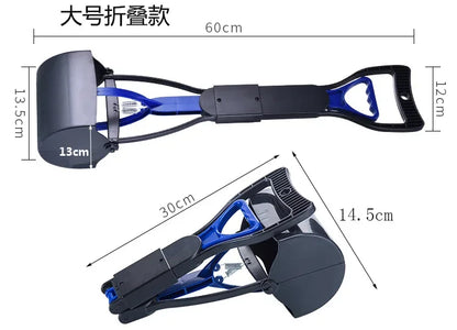 Foldable Pet Pooper Scooper Long Handle Dog Poop Scoop Clip Shovel Easy Pick Up Animal Feces Picker Pet Outdoor Cleaning Tools