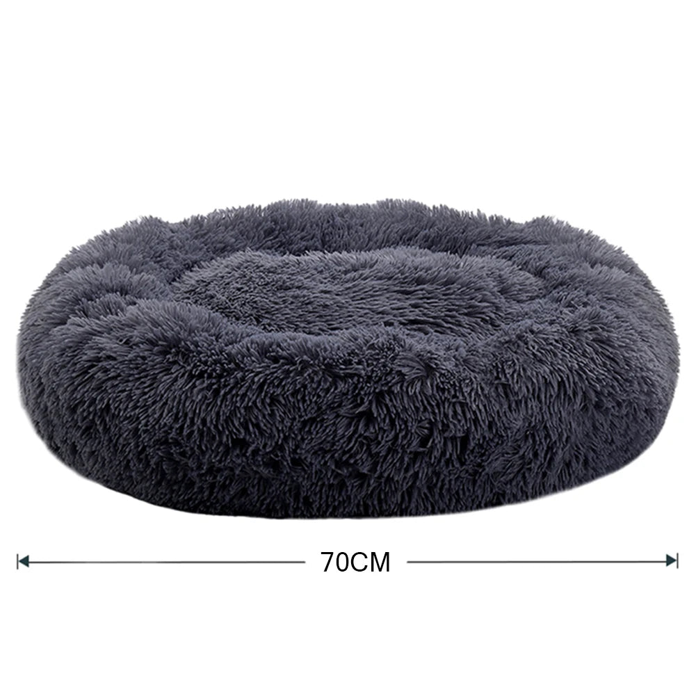 Voltsify 70CM Donut-Shaped Plush Pet Cuddler Bed Machine Washable Anti-Slip for Dog&Cat House Winter Warm Sleeping