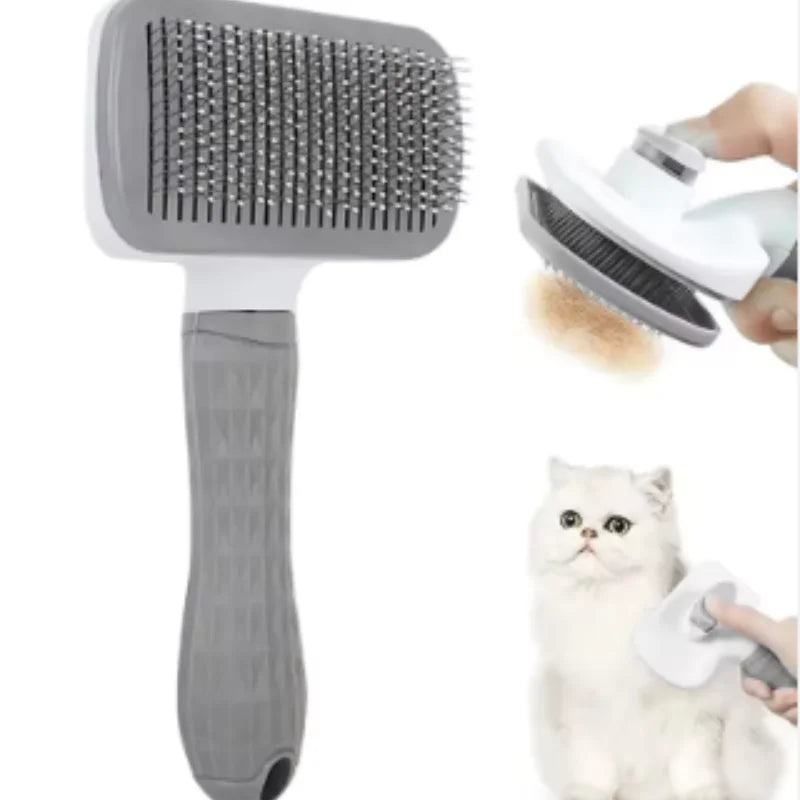 New Pet Dog Brush Cat Comb Self Cleaning Pet Hair Remover Brush For Dogs Cats Grooming Tools Pets Dematting Comb Dogs Accessory