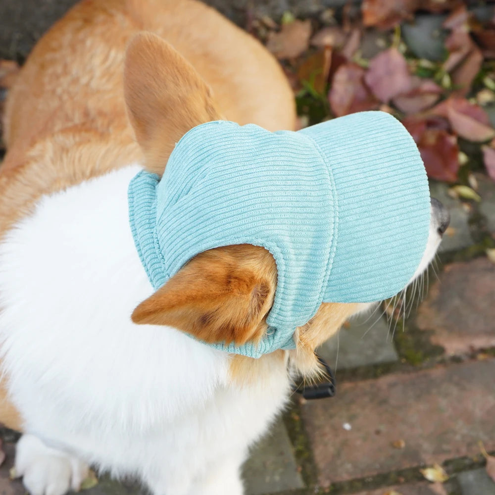 Fashion Big Dog Baseball Cap Durable Corduroy Adjustable Pet Sun Hat for Small Medium Large Dogs Golden Retriever Corgi Supplies