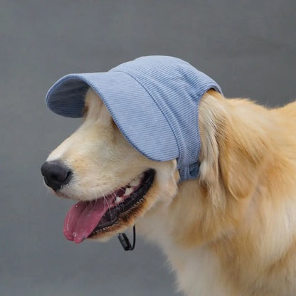 Fashion Big Dog Baseball Cap Durable Corduroy Adjustable Pet Sun Hat for Small Medium Large Dogs Golden Retriever Corgi Supplies