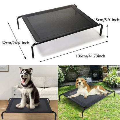 BRIEFNESS Waterproof Elevated Dog Bed with Non-Slip Feet, Breathable Mesh Washable Indoor/Outdoor Pet Sofa Bed for Camping Cats
