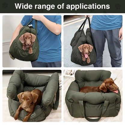 Booster Pet Car Seat with Seat Belt Pet Safe Booster Seat PP Cotton Pet Safety Car Seat Travel Carrier Bed for Small Medium Dogs
