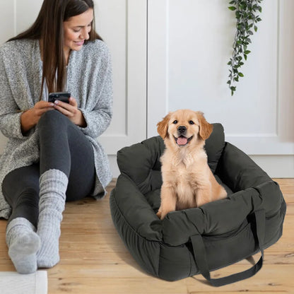 Booster Pet Car Seat with Seat Belt Pet Safe Booster Seat PP Cotton Pet Safety Car Seat Travel Carrier Bed for Small Medium Dogs