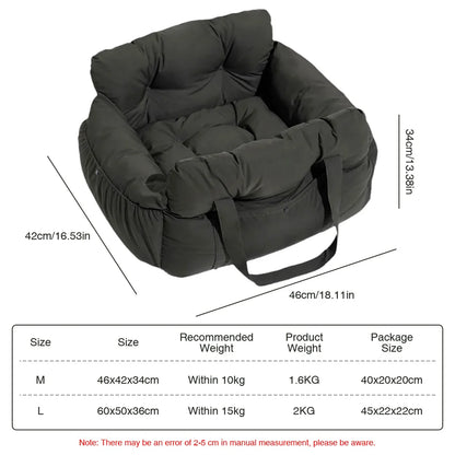 Booster Pet Car Seat with Seat Belt Pet Safe Booster Seat PP Cotton Pet Safety Car Seat Travel Carrier Bed for Small Medium Dogs