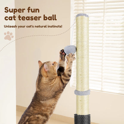 Multi-level cat climbing tower, 40/80/150 cm cat tree and climbing tower, featuring scratching panels, a felt cave and a resting area; indoor/outdoor activity centre for cats
