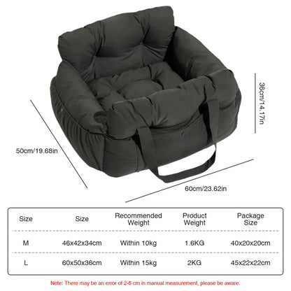 Booster Pet Car Seat with Seat Belt Pet Safe Booster Seat PP Cotton Pet Safety Car Seat Travel Carrier Bed for Small Medium Dogs