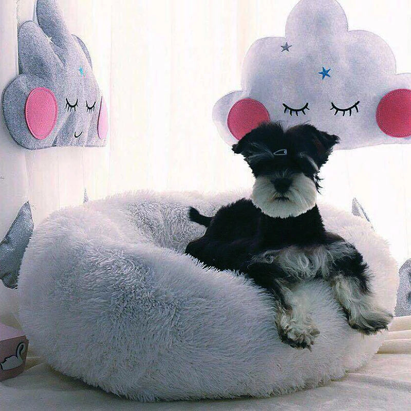 Voltsify 70CM Donut-Shaped Plush Pet Cuddler Bed Machine Washable Anti-Slip for Dog&Cat House Winter Warm Sleeping