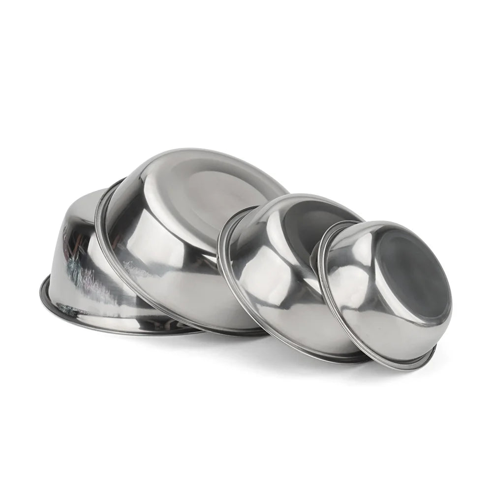 Dog Bowl Stainless Steel Pet Feeding Bowl Cat Food Drinking Feeder Bowl Durable Cheap For Small Medium Big Dogs
