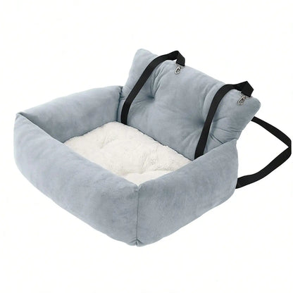 Pet Booster Seat Travel Bed, Car Seats for Car & Home, Warm Plush, Soft & Comfortable, for Pets Puppies Cats Front or Back Seat