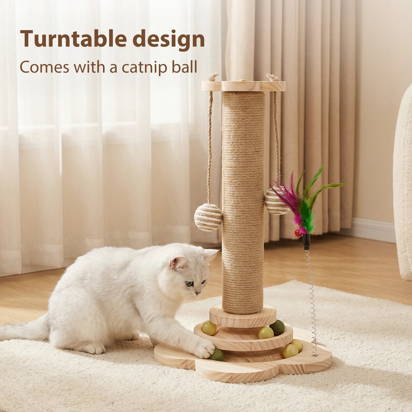 Multi-level cat climbing tower, 40/80/150 cm cat tree and climbing tower, featuring scratching panels, a felt cave and a resting area; indoor/outdoor activity centre for cats