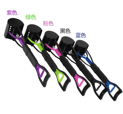 Foldable Pet Pooper Scooper Long Handle Dog Poop Scoop Clip Shovel Easy Pick Up Animal Feces Picker Pet Outdoor Cleaning Tools
