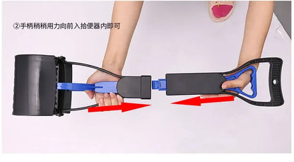 Foldable Pet Pooper Scooper Long Handle Dog Poop Scoop Clip Shovel Easy Pick Up Animal Feces Picker Pet Outdoor Cleaning Tools