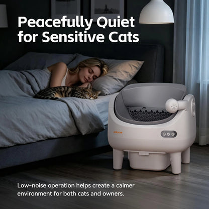 Pokpaw CL22 Automatic Cat Litter Box with Spray Dust-proof and Deodorization Low Noise Dual Radar Infrared Anti Entrainment