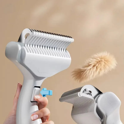 Pet Hair Removal Comb Curved Stainless Steel Teeth for Dogs Cats Detangling Brush for Long Thick Hair Professional Grooming Tool