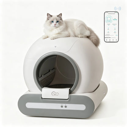 DOEL 2026 New Upgrade 65L Large Capacity Self-Cleaning Cat Litter Box Smart Automatic Cat Toilet, App Remote Control, Only Supports 2.4G WiFi, Suitable for Tofu Litter & Mixed Cat Litter, Ideal for Multi-Cat Homes