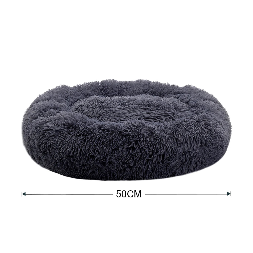 Voltsify 70CM Donut-Shaped Plush Pet Cuddler Bed Machine Washable Anti-Slip for Dog&Cat House Winter Warm Sleeping