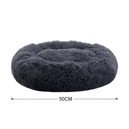 Voltsify 70CM Donut-Shaped Plush Pet Cuddler Bed Machine Washable Anti-Slip for Dog&Cat House Winter Warm Sleeping