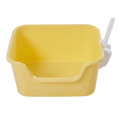 Voltsify Open Top Cat Litter Box with Scoop Low-Entry High-Sided Spacious Design for Multi-Cat Homes
