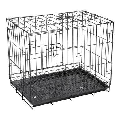 Voltsify Wire Dog Crate with 2 Doors and Tray for Small and Medium-sized Dogs, Cats and Rabbits