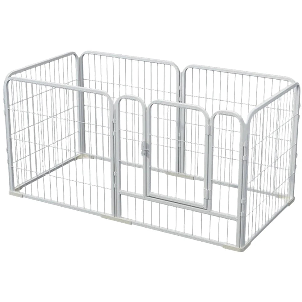 6-Panel Pet Playpen Foldable Dog Fence Cage Anti-Escape Dog Exercise Fence Heavy Duty Puppy Kennel for Small Medium Pet Exercise