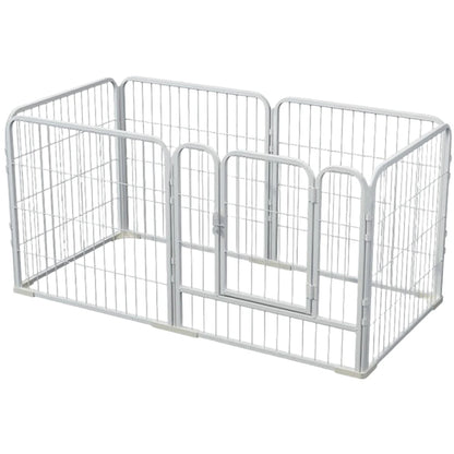 6-Panel Pet Playpen Foldable Dog Fence Cage Anti-Escape Dog Exercise Fence Heavy Duty Puppy Kennel for Small Medium Pet Exercise