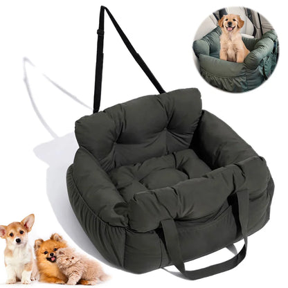 Booster Pet Car Seat with Seat Belt Pet Safe Booster Seat PP Cotton Pet Safety Car Seat Travel Carrier Bed for Small Medium Dogs