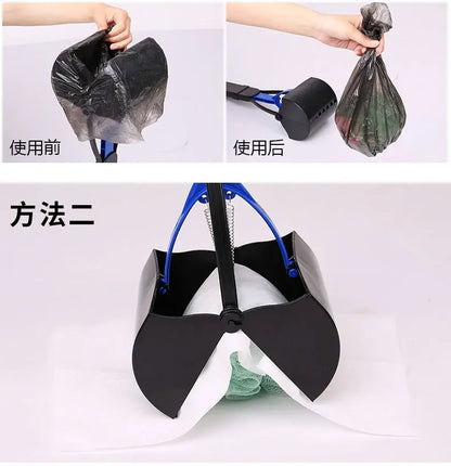 Foldable Pet Pooper Scooper Long Handle Dog Poop Scoop Clip Shovel Easy Pick Up Animal Feces Picker Pet Outdoor Cleaning Tools