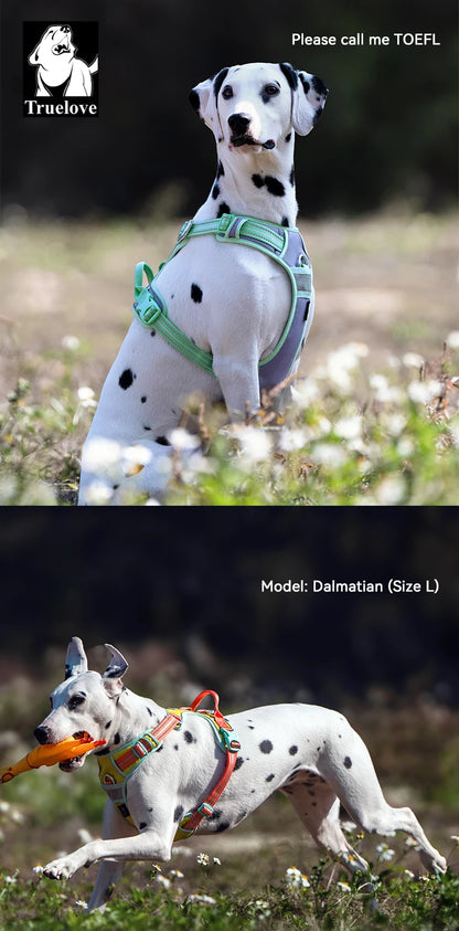 Truelove No Pull Dog Harness Reflective Breathable Adjustable Training Vest for Small Medium Large Dogs Night Walking TLH5657