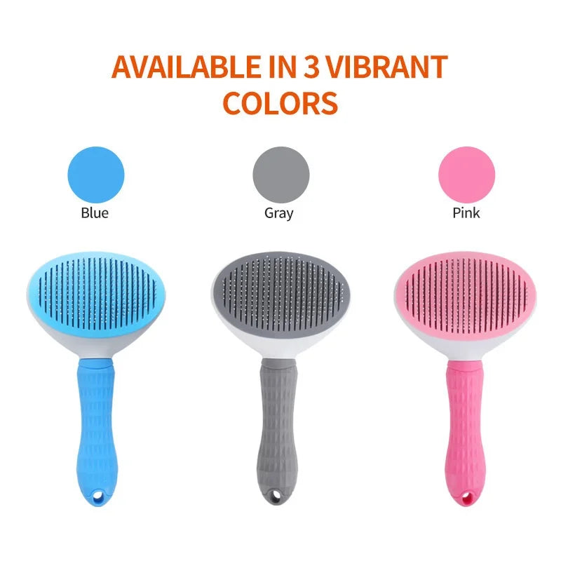 New Pet Dog Brush Cat Comb Self Cleaning Pet Hair Remover Brush For Dogs Cats Grooming Tools Pets Dematting Comb Dogs Accessory