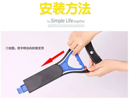 Foldable Pet Pooper Scooper Long Handle Dog Poop Scoop Clip Shovel Easy Pick Up Animal Feces Picker Pet Outdoor Cleaning Tools