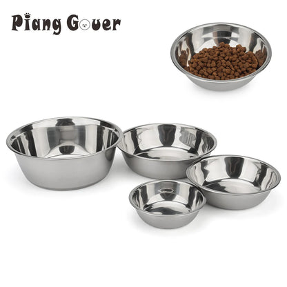 Dog Bowl Stainless Steel Pet Feeding Bowl Cat Food Drinking Feeder Bowl Durable Cheap For Small Medium Big Dogs