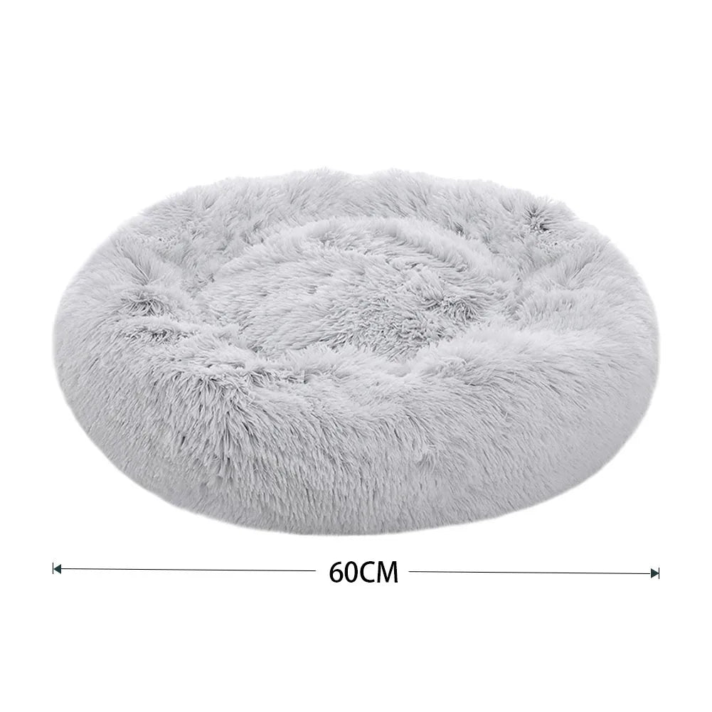 Voltsify 70CM Donut-Shaped Plush Pet Cuddler Bed Machine Washable Anti-Slip for Dog&Cat House Winter Warm Sleeping