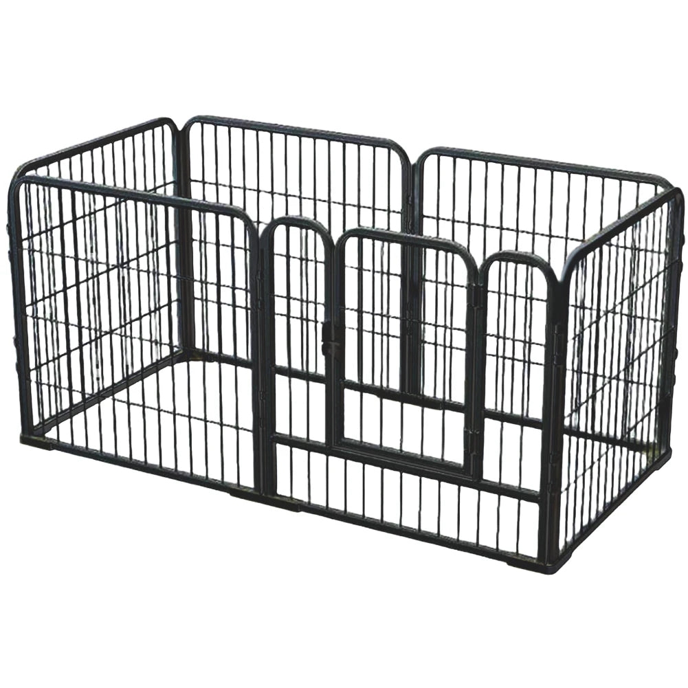 6-Panel Pet Playpen Foldable Dog Fence Cage Anti-Escape Dog Exercise Fence Heavy Duty Puppy Kennel for Small Medium Pet Exercise